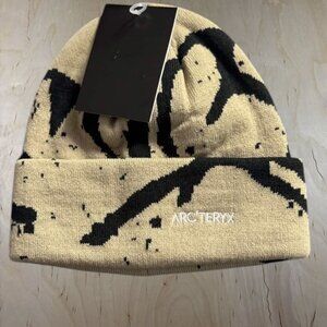 Arc'teryx Tan and Black Patterned Beanie
